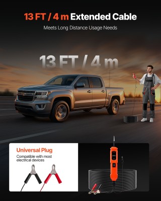 VEVOR Δοκιμαστής Κυκλωμάτων Αυτοκινήτου, 6 - 36 DCV με Φωτισμό, Πορ...