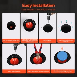 VEVOR Σετ Αποχέτευσης Μπανιέρας Ελεύθερης Τοποθέτησης με Κιτ Προεγκ...