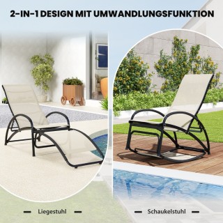 Costway Πολυλειτουργική Καρέκλα 2-σε-1: Κουνιστή & Ξαπλώστρα με Ρυ... Costway Πολυλειτουργική Καρέκλα 2-σε-1: Κουνιστή & Ξαπλώστρα με Ρυ...