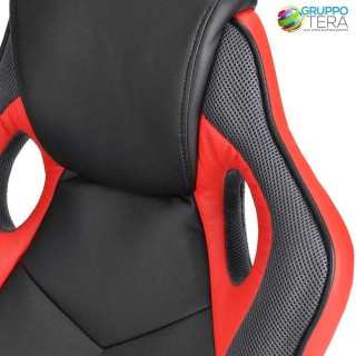 BAKAJI Καρέκλα Gaming με Ρόδες - Κόκκινο Αγωνιστικό Στυλ 02815937 BAKAJI Καρέκλα Gaming με Ρόδες - Κόκκινο Αγωνιστικό Στυλ 02815937