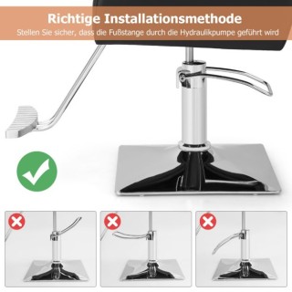 Καρέκλα Κομμωτηρίου με Ρυθμιζόμενο Ύψος COSTWAY JB10008BK Καρέκλα Κομμωτηρίου με Ρυθμιζόμενο Ύψος COSTWAY JB10008BK