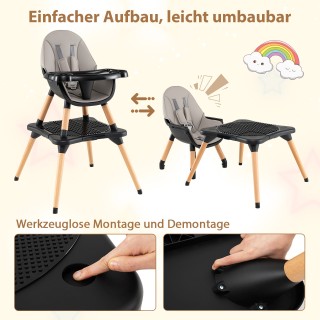 Costway Πολυλειτουργικό Καρεκλάκι Μωρού με Τραπέζι & Διπλό Αποσπώμε...