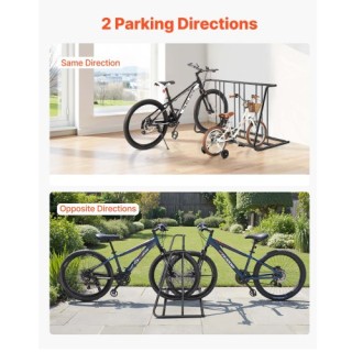 VEVOR Ράφι Ποδηλάτων Δαπέδου για 6 Ποδήλατα με 3-Ιντσες Ελαστικά JY...