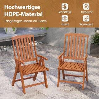 Costway Πτυσσόμενη Πολυθρόνα Κήπου Υψηλής Πλάτης από Ανθεκτικό Πλασ... Costway Πτυσσόμενη Πολυθρόνα Κήπου Υψηλής Πλάτης από Ανθεκτικό Πλασ...