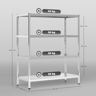 HOMCOM Ράφι Κουζίνας 4 Επιπέδων, Ρυθμιζόμενο σε 10 Διαφορετικά Ύψη,... HOMCOM Ράφι Κουζίνας 4 Επιπέδων, Ρυθμιζόμενο σε 10 Διαφορετικά Ύψη,...