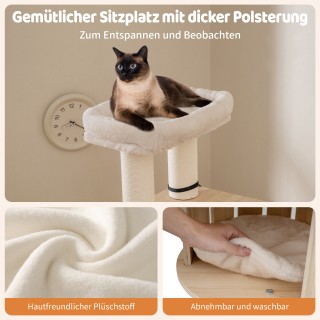 Costway 185 cm Δέντρο Αναρρίχησης για Γάτες με Χοντρούς Κορμούς, Κρ...