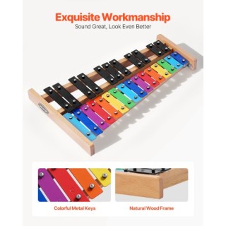 VEVOR Ξυλόφωνο Glockenspiel 27 Νότες με Πολύχρωμα Μεταλλικά Πλήκτρα...