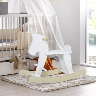 HOMCOM Rocking Horse για παιδιά 3-6 ετών, Κλασικό σχέδιο ξύλου - Λε...