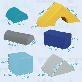 HOMCOM Σετ Μαλακών Κατασκευών για Παιδιά 1-3 Ετών με 11 Σχήματα από... HOMCOM Σετ Μαλακών Κατασκευών για Παιδιά 1-3 Ετών με 11 Σχήματα από...