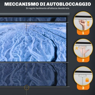 HOMCOM Οθόνη Προβολέα 84 Μορφή 4:3, Γωνία 160° και Τοποθέτηση σε Ο... HOMCOM Οθόνη Προβολέα 84 Μορφή 4:3, Γωνία 160° και Τοποθέτηση σε Ο...