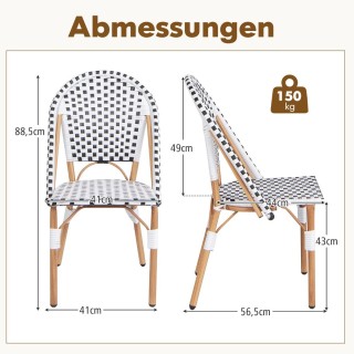 Costway Καρέκλες Μπιστρό από Υψηλής Ποιότητας PE-Rattan με Γαλβανι... Costway Καρέκλες Μπιστρό από Υψηλής Ποιότητας PE-Rattan με Γαλβανι...