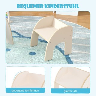 Costway Πολυλειτουργικό Σετ Τραπέζι και Καρέκλα για Παιδιά από 3 Ετ... Costway Πολυλειτουργικό Σετ Τραπέζι και Καρέκλα για Παιδιά από 3 Ετ...