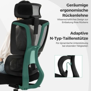 Εργονομική Καρέκλα Γραφείου με Οσφυϊκή Υποστήριξη COSTWAY CB10542DK Εργονομική Καρέκλα Γραφείου με Οσφυϊκή Υποστήριξη COSTWAY CB10542DK