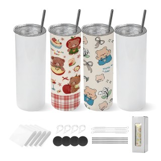 VEVOR Σετ 4 Τεμ. Ανοξείδωτες Θερμομονωτικές Κούπες Sublimation, 591...