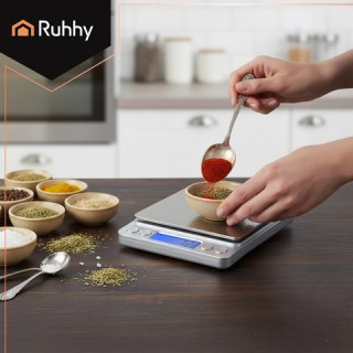 Ruhhy Ζυγαριά Κουζίνας LCD Ακριβείας μέχρι 2kg με 2 Μπολ  26507