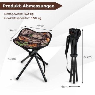 Costway  Διπλό Πακέτο Πτυσσόμενου Κυνηγετικού Σκαμπό Ελαφρύς Πτυσσό...