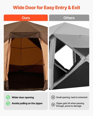 VEVOR Σκηνή Camping Pop Up 6 Ατόμων με Τέντα Βροχής και Μεγάλες Διχ... VEVOR Σκηνή Camping Pop Up 6 Ατόμων με Τέντα Βροχής και Μεγάλες Διχ...