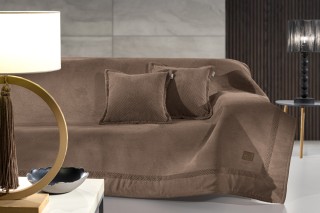 Guy Laroche Ριχτάρι Καναπέ Rubicon Latte (Τετραθέσιος) 180x350, 113...