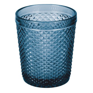 Galileo Σετ 6 πολύχρωμα ποτήρια νερού 320 ml από γυαλί με ανάγλυφη ...