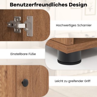 Costway Στενή Ντουλάπα Μπάνιου με 2 Πόρτες, 1 Συρτάρι & Ρυθμιζόμενα...