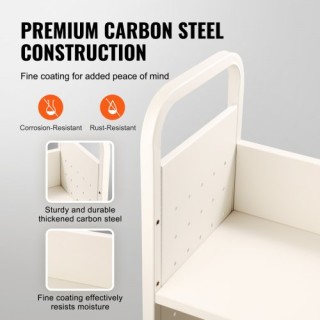 VEVOR Καρότσι Βιβλίων 330 lbs, Μονόπλευρα Ράφια L, Λευκό LXTSGTCBS... VEVOR Καρότσι Βιβλίων 330 lbs, Μονόπλευρα Ράφια L, Λευκό LXTSGTCBS...