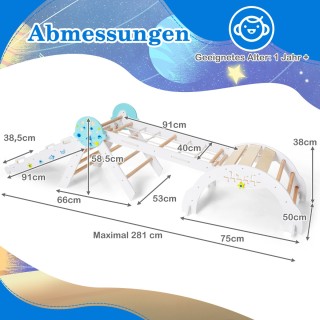 Costway Σετ Μοντεσσόρι 9 σε 1 με Λευκό Τρίγωνο Αναρρίχησης, Τόξο Αν... Costway Σετ Μοντεσσόρι 9 σε 1 με Λευκό Τρίγωνο Αναρρίχησης, Τόξο Αν...