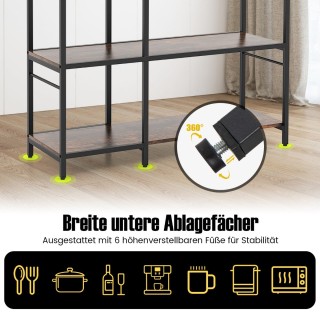 Costway Πενταώροφη Ραφιέρα Κουζίνας με Ενσωματωμένο Σταθμό Φόρτισης... Costway Πενταώροφη Ραφιέρα Κουζίνας με Ενσωματωμένο Σταθμό Φόρτισης...