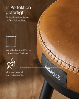 VASAGLE EKHO - Σετ 2 Σκαμπό Μπαρ, Περιστρεφόμενα, Δερματίνη, Καραμε... VASAGLE EKHO - Σετ 2 Σκαμπό Μπαρ, Περιστρεφόμενα, Δερματίνη, Καραμε...