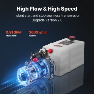 VEVOR Υδραυλική Μονάδα 7L για Ανατρεπόμενο Τρέιλερ - DC 12V 12VDZYS...