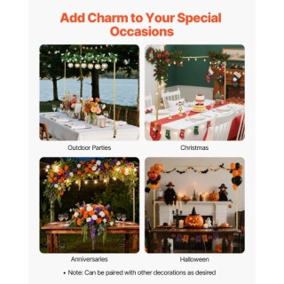 VEVOR Ρυθμιζόμενη Χρυσή Καμάρα Τραπεζιού με Σφιγκτήρες, Μήκος 71-24...