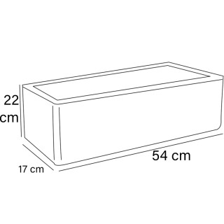 BAKAJI  Ζαρντινιέρα Εξωτερικού Χώρου Μπαλκονιού από Ρατάν Καφέ 54 x...