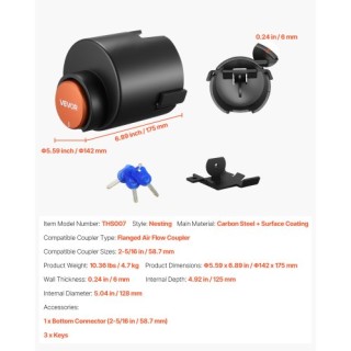 VEVOR Βαρέως Τύπου Κλειδαριά Ρυμουλκούμενου για Συζεύξεις 2-5/16 Ίν... VEVOR Βαρέως Τύπου Κλειδαριά Ρυμουλκούμενου για Συζεύξεις 2-5/16 Ίν...