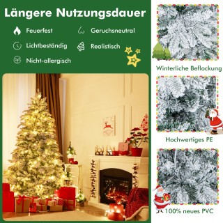 Costway Τεχνητό Χριστουγεννιάτικο Δέντρο 180 εκ. με 260 LED σε Θερ... Costway Τεχνητό Χριστουγεννιάτικο Δέντρο 180 εκ. με 260 LED σε Θερ...