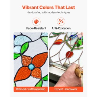 VEVOR Βιτρό Κρεμαστό Τζάμι Tiffany με Αλυσίδα 26 x 16 Ίντσες HXFXCS... VEVOR Βιτρό Κρεμαστό Τζάμι Tiffany με Αλυσίδα 26 x 16 Ίντσες HXFXCS...