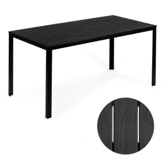 MultiGarden Εξαθέσιο τραπέζι κήπου 156x78 εκ. από polywood, γκρι, έ...