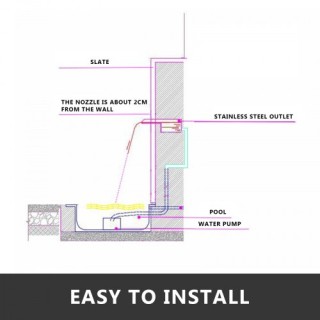 VEVOR Ανοξείδωτος Καταρράκτης Πισίνας με LED 17.7x4.5x3.1 εκ. PQSB... VEVOR Ανοξείδωτος Καταρράκτης Πισίνας με LED 17.7x4.5x3.1 εκ. PQSB...