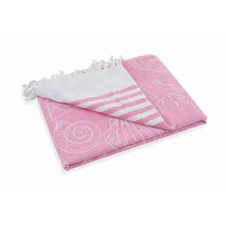 Galileo Telo mare Pareo με κρόσσια και διακόσμηση κοχυλιών 100% βαμ... Galileo Telo mare Pareo με κρόσσια και διακόσμηση κοχυλιών 100% βαμ...