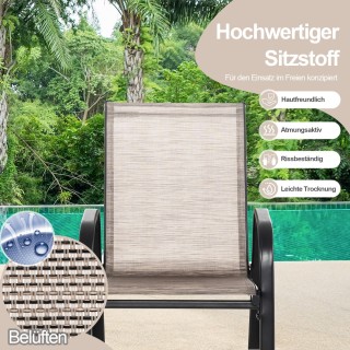 Costway  Δύο Άνετες Κουνιστές Καρέκλες Εξωτερικού Χώρου με Εργονομι...