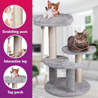 BAKAJI Δέντρο Ξυσίματος Γάτας με 3 Ράφια και Σχοινί από Σιζάλ με Ε... BAKAJI Δέντρο Ξυσίματος Γάτας με 3 Ράφια και Σχοινί από Σιζάλ με Ε...