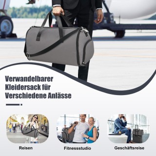 Costway  Πολυλειτουργική Τσάντα Ρούχων 2-σε-1 για Ταξίδια και Επιχε...