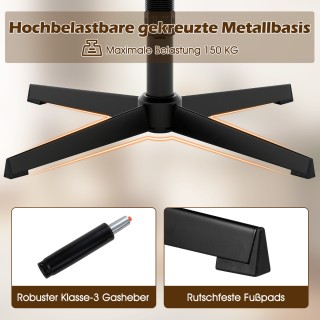 Costway Περιστρεφόμενη Καρέκλα Γραφείου με Πλούσια Επένδυση - Ρυθμι...