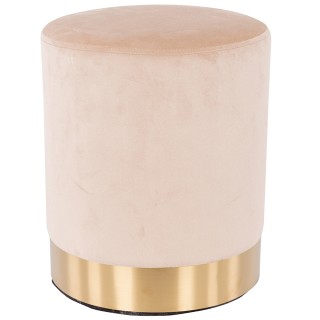 Shally Dogan Πουφ υποπόδιο από μπεζ βελούδο με ξύλινη δομή 31x31x3... Shally Dogan Πουφ υποπόδιο από μπεζ βελούδο με ξύλινη δομή 31x31x3...