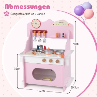 Costway Παιδική Κουζίνα με Πλήρη Εξοπλισμό, Ροζ – Περιλαμβάνει Φούρ... Costway Παιδική Κουζίνα με Πλήρη Εξοπλισμό, Ροζ – Περιλαμβάνει Φούρ...
