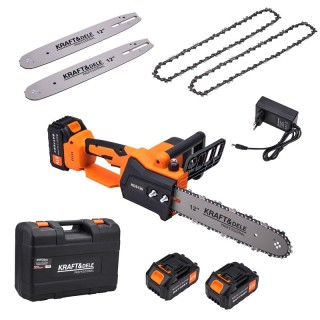 Kraft&Dele Σετ Επαναφορτιζόμενο Αλυσοπρίονο Μπαταρίας  ε 2 μπαταρίε...