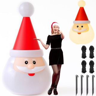 BAKAJI Φουσκωτός Άγιος Βασίλης XXL Φωτεινή Χριστουγεννιάτικη Διακόσ...