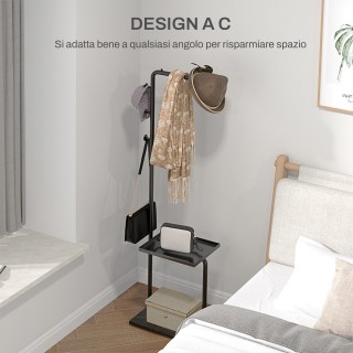 HOMCOM Επιδαπέδια Κρεμάστρα σε Σχήμα C με 3 Γάντζους Μπάρα και Κάτω... HOMCOM Επιδαπέδια Κρεμάστρα σε Σχήμα C με 3 Γάντζους Μπάρα και Κάτω...