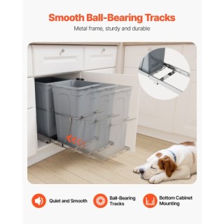 VEVOR Διπλός Αποσπώμενος Κάδος Απορριμμάτων Κουζίνας VEVOR CFLJTDTH...