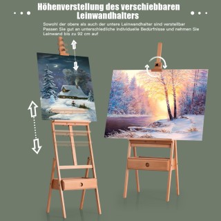 Costway Καβαλέτο Ζωγραφικής Δαπέδου με Συρτάρι από Ξύλο Οξιάς Ρυθμι... Costway Καβαλέτο Ζωγραφικής Δαπέδου με Συρτάρι από Ξύλο Οξιάς Ρυθμι...