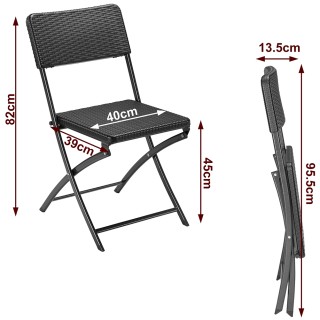 BAKAJI Σετ 2 Πτυσσόμενες Καρέκλες από Πολυρατάν Λευκό για Εξωτερικ... BAKAJI Σετ 2 Πτυσσόμενες Καρέκλες από Πολυρατάν Λευκό για Εξωτερικ...