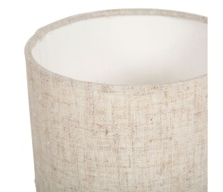 Ostaria Κυλινδρική κεραμική λάμπα Εύα σε εκρού και γυμνό χρώμα -36168